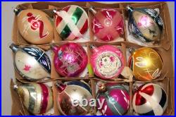 Lot VTG Glass Assorted Pictured SKI MAN BIRD Drop Ball Christmas Ornament Poland