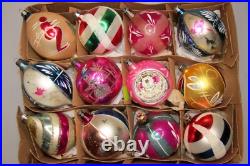 Lot VTG Glass Assorted Pictured SKI MAN BIRD Drop Ball Christmas Ornament Poland