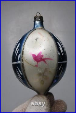 Lot VTG Glass Assorted Pictured SKI MAN BIRD Drop Ball Christmas Ornament Poland