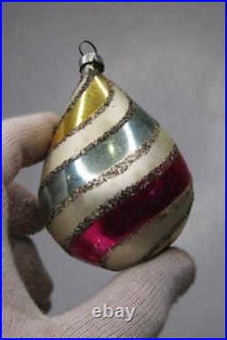 Lot VTG Glass Assorted Pictured SKI MAN BIRD Drop Ball Christmas Ornament Poland