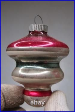 Lot VTG Glass Assorted TORNADO LANTERN Striped Christmas Ornament Shiny Brite