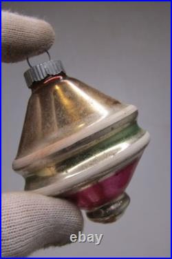 Lot VTG Glass Assorted TORNADO LANTERN Striped Christmas Ornament Shiny Brite