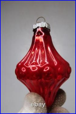 Lot VTG Glass Assorted TORNADO LANTERN Striped Christmas Ornament Shiny Brite