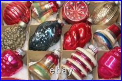 Lot VTG Glass BELL GRAPE BARREL TORNADO Indent Christmas Ornament Corning CHOOSE