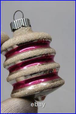 Lot VTG Glass BELL GRAPE BARREL TORNADO Indent Christmas Ornament Corning CHOOSE