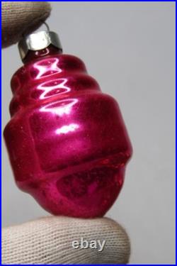 Lot VTG Glass BELL GRAPE BARREL TORNADO Indent Christmas Ornament Corning CHOOSE