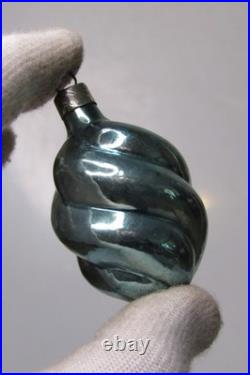 Lot VTG Glass Figural ACORN SWIRL LANTERN Christmas Ornament Shiny Brite Corning