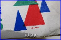 Lot VTG Glass Flower Embossed Indent Glitter Mica DROP Christmas Ornament Poland