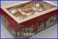 Lot VTG Glass Glitter FALLING STAR Indent BALL Christmas Ornament Germany #2