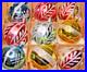 Lot-VTG-Glass-Glitter-Stencil-FLOWER-Pictured-BALL-Christmas-Ornaments-Brazil-01-sgus