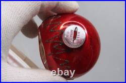 Lot VTG Glass Indent Glitter Pictured Striped BALL Christmas Ornaments Germany
