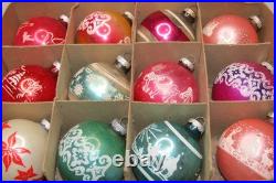 Lot VTG Glass MUSHROOM DOVE WISEMEN Pictured BALL Christmas Ornament Shiny Brite