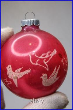 Lot VTG Glass MUSHROOM DOVE WISEMEN Pictured BALL Christmas Ornament Shiny Brite