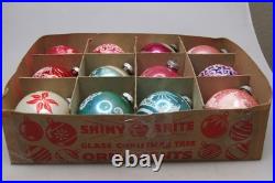 Lot VTG Glass MUSHROOM DOVE WISEMEN Pictured BALL Christmas Ornament Shiny Brite