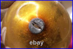 Lot VTG Glass Mica Stencil Pictured STAR FLOWER BALL Christmas Ornament Japan