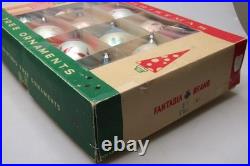 Lot VTG Glass Picture BIRD INSECT BELL BOW DROP Christmas Ornament Poland CHOOSE