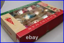 Lot VTG Glass Picture BIRD INSECT BELL BOW DROP Christmas Ornament Poland CHOOSE