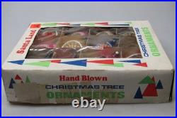 Lot VTG Glass Picture Embossed STAR Indent DROP Christmas Ornament Poland CHOOSE