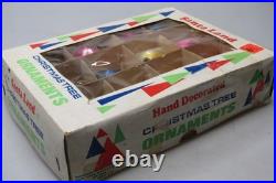 Lot VTG Glass Picture Embossed STAR Indent DROP Christmas Ornament Poland CHOOSE