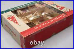 Lot VTG Glass Pictured Glitter Mica Indent BALL DROP Christmas Ornament Poland