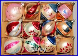 Lot VTG Glass Pictured INSECT PINECONE BIRD Large DROP Christmas Ornament Poland
