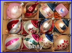 Lot VTG Glass Pictured INSECT PINECONE BIRD Large DROP Christmas Ornament Poland