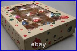 Lot VTG Glass Pictured INSECT PINECONE BIRD Large DROP Christmas Ornament Poland