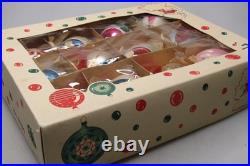 Lot VTG Glass Pictured INSECT PINECONE BIRD Large DROP Christmas Ornament Poland