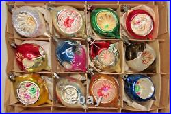 Lot VTG Glass Pictured Indent DROP Christmas Ornaments Poland Lot VTG Glass Pictured Indent DROP Christmas Ornaments Poland