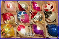 Lot VTG Glass Pictured Indent DROP Christmas Ornaments Poland Lot VTG Glass Pictured Indent DROP Christmas Ornaments Poland