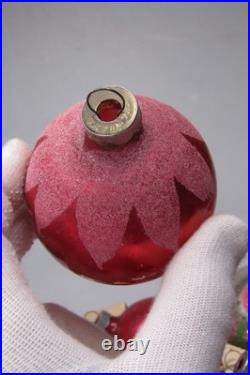 Lot VTG Glass Pictured SILENT NIGHT SNOWMAN KIDS TOYS BALL Christmas Ornament US