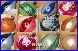 Lot VTG Glass Pictured SNOWMAN BELL BALL DROP Christmas Ornaments Poland CHOOSE