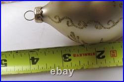 Lot VTG Glass Rauch Pictured POINSETTIA Flower DROP BALL Christmas Ornaments