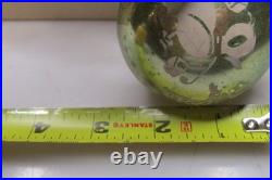 Lot VTG Glass SILENT NIGHT STAR DEER Pictured BALL Christmas Ornament Shiny Brit