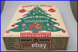Lot VTG Glass SILENT NIGHT STAR DEER Pictured BALL Christmas Ornament Shiny Brit