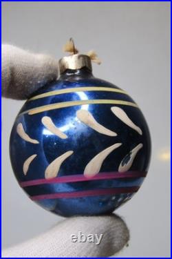 Lot VTG Glass Stencil Pictured Snow Cap CANDLE BELL BALL Christmas Ornaments US