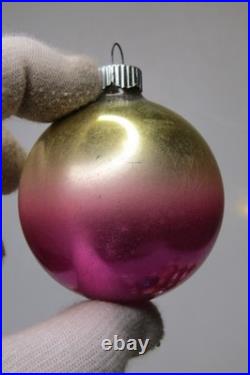 Lot VTG Glass Stencil Pictured Snow Cap CANDLE BELL BALL Christmas Ornaments US
