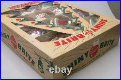 Lot VTG Glass Striped Indent TORNADO LANTERN BALL Christmas Ornament Shiny Brite