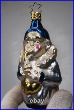 Lot VTG Modern Glass Figurine SANTA JESUS CLOWN CAT DRUM Christmas Ornaments