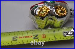 Lot VTG Modern Glass Figurine SANTA JESUS CLOWN CAT DRUM Christmas Ornaments