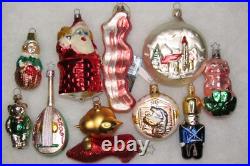 Lot VTG Modern Glass Figurine SANTA NATIVITY PIGGY BEAR BIRD Christmas Ornaments Lot VTG Modern Glass Figurine SANTA NATIVITY PIGGY BEAR BIRD Christmas Ornaments
