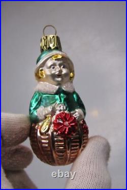 Lot VTG Modern Glass Figurine SANTA NATIVITY PIGGY BEAR BIRD Christmas Ornaments
