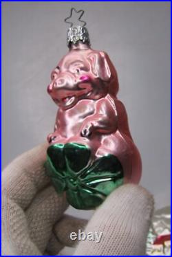 Lot VTG Modern Glass Figurine SANTA NATIVITY PIGGY BEAR BIRD Christmas Ornaments Lot VTG Modern Glass Figurine SANTA NATIVITY PIGGY BEAR BIRD Christmas Ornaments