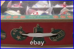 Lot VTG Modern Glass Pictured Glitter FLOWER Jumbo 4 BALL Christmas Ornament #3