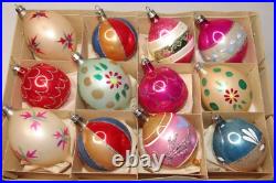 Lot VTG Pictured Glass Indent BIRD FLOWER DROP BALL Christmas Ornaments Poland Lot VTG Pictured Glass Indent BIRD FLOWER DROP BALL Christmas Ornaments Poland
