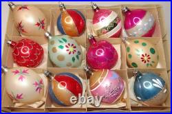 Lot VTG Pictured Glass Indent BIRD FLOWER DROP BALL Christmas Ornaments Poland Lot VTG Pictured Glass Indent BIRD FLOWER DROP BALL Christmas Ornaments Poland