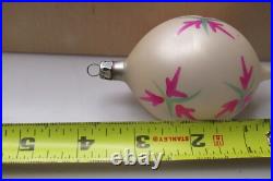Lot VTG Pictured Glass Indent BIRD FLOWER DROP BALL Christmas Ornaments Poland Lot VTG Pictured Glass Indent BIRD FLOWER DROP BALL Christmas Ornaments Poland