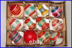 Lot VTG Unsilvered Glass Indent DROP RAILROAD BELL Christmas Ornament Premier