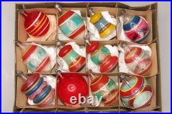 Lot VTG Unsilvered Glass Indent DROP RAILROAD BELL Christmas Ornament Premier