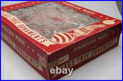 Lot VTG Unsilvered Glass Indent DROP RAILROAD BELL Christmas Ornament Premier